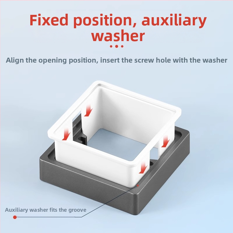 Тип 86 вградена квадратна електрическа кутия с повдигащ пръстен и уплътнител за кутия без дъно, съвместима с панел за превключване.