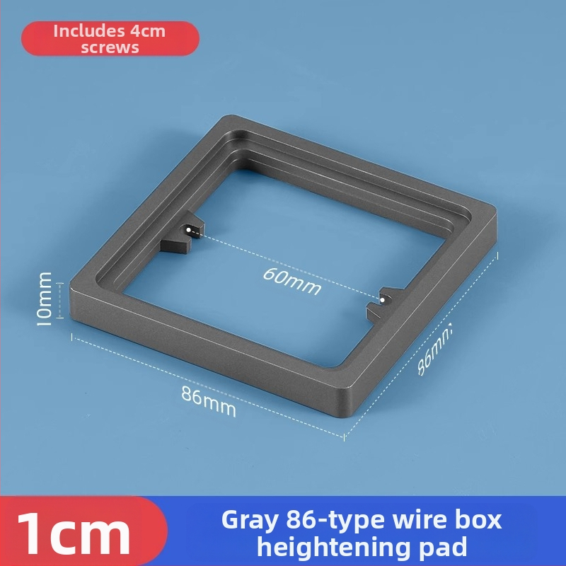 Тип 86 вградена квадратна електрическа кутия с повдигащ пръстен и уплътнител за кутия без дъно, съвместима с панел за превключване.