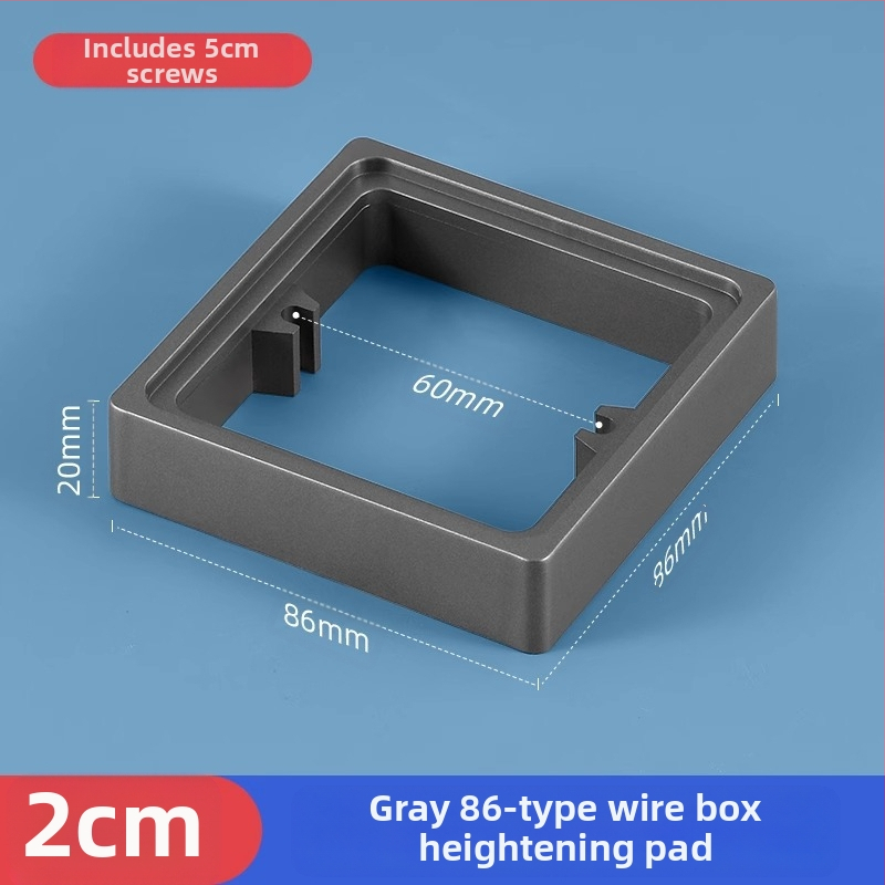 Тип 86 вградена квадратна електрическа кутия с повдигащ пръстен и уплътнител за кутия без дъно, съвместима с панел за превключване.