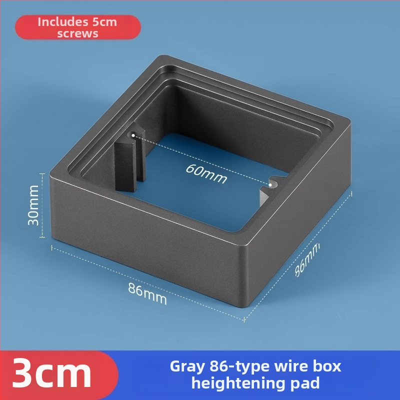 Тип 86 вградена квадратна електрическа кутия с повдигащ пръстен и уплътнител за кутия без дъно, съвместима с панел за превключване.