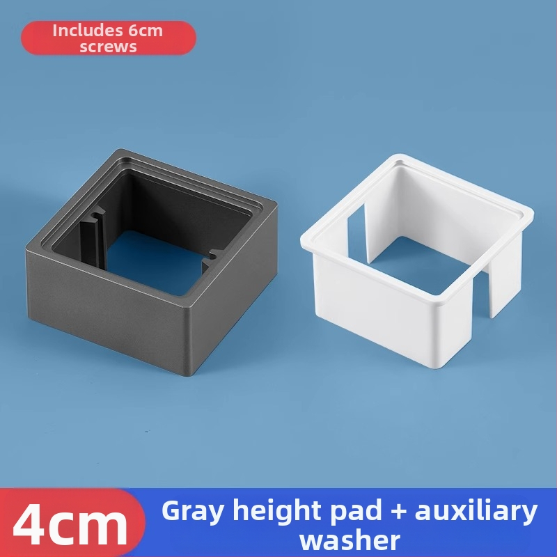 Тип 86 вградена квадратна електрическа кутия с повдигащ пръстен и уплътнител за кутия без дъно, съвместима с панел за превключване.