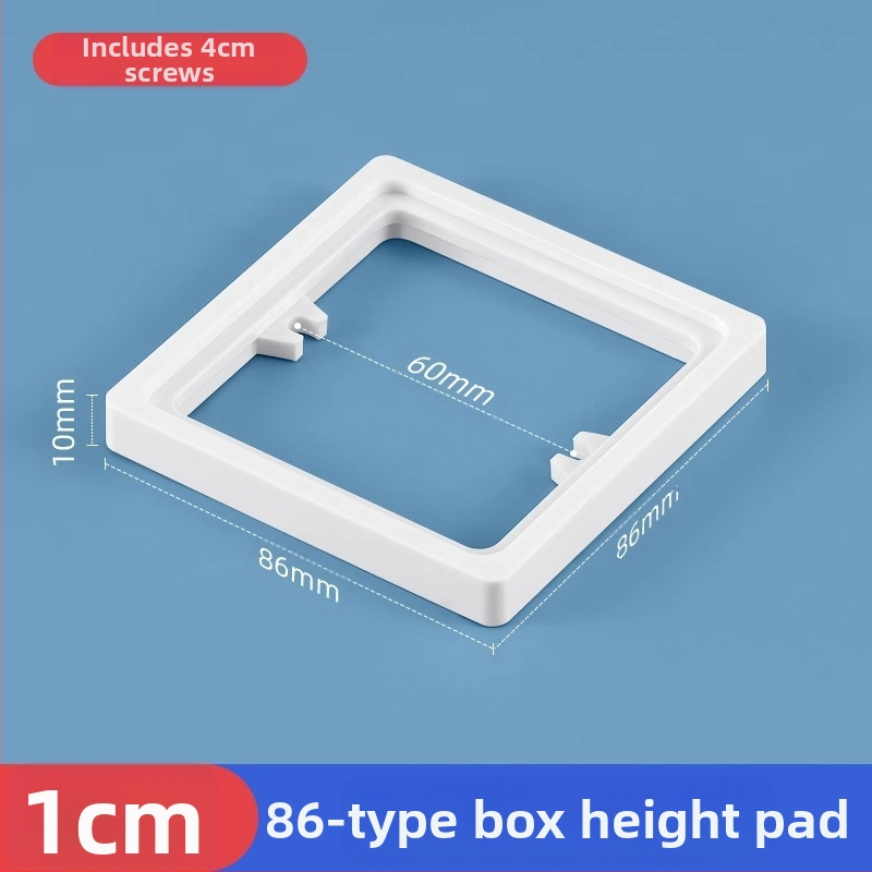 Тип 86 вградена квадратна електрическа кутия с повдигащ пръстен и уплътнител за кутия без дъно, съвместима с панел за превключване.