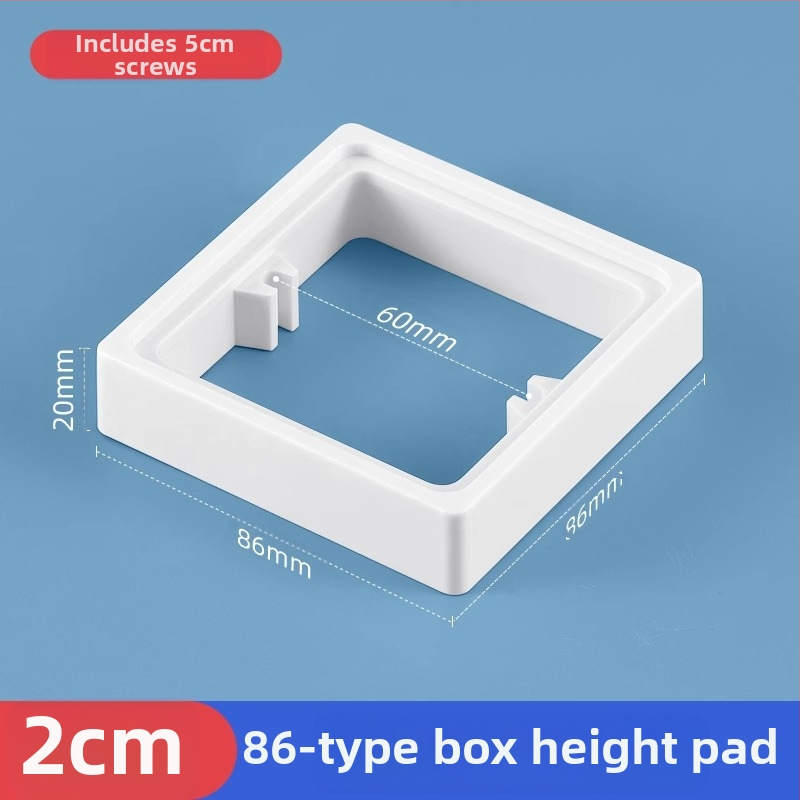 Тип 86 вградена квадратна електрическа кутия с повдигащ пръстен и уплътнител за кутия без дъно, съвместима с панел за превключване.