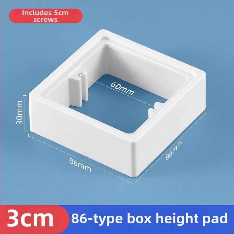 Тип 86 вградена квадратна електрическа кутия с повдигащ пръстен и уплътнител за кутия без дъно, съвместима с панел за превключване.