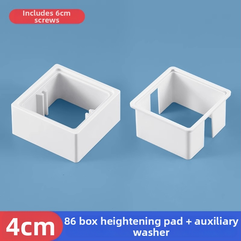 Тип 86 вградена квадратна електрическа кутия с повдигащ пръстен и уплътнител за кутия без дъно, съвместима с панел за превключване.