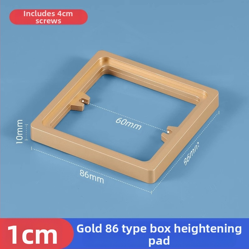 Тип 86 вградена квадратна електрическа кутия с повдигащ пръстен и уплътнител за кутия без дъно, съвместима с панел за превключване.