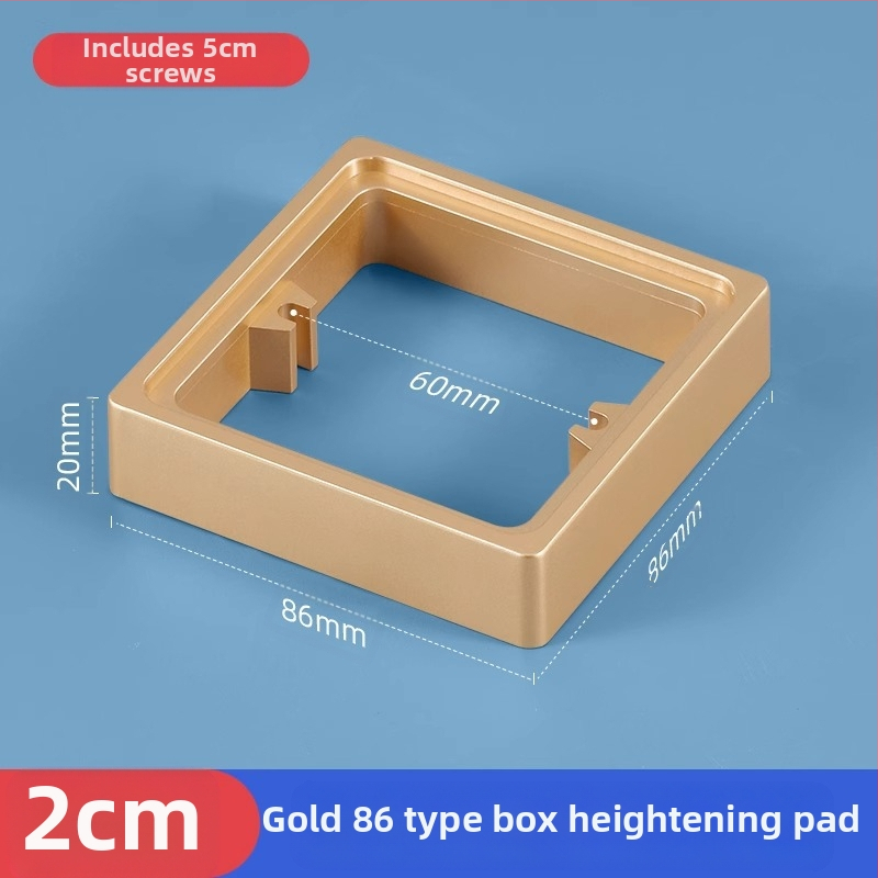 Тип 86 вградена квадратна електрическа кутия с повдигащ пръстен и уплътнител за кутия без дъно, съвместима с панел за превключване.
