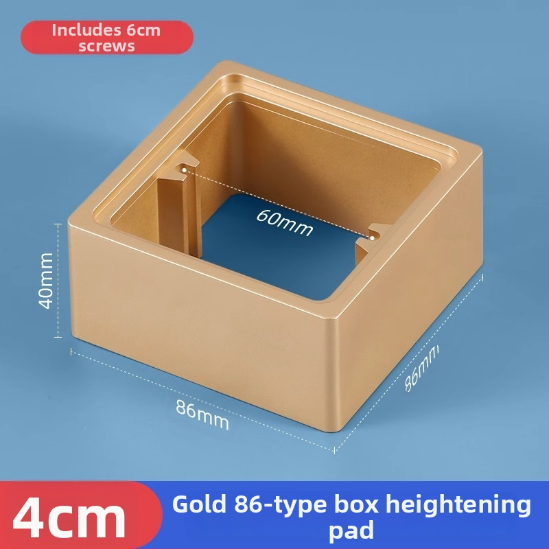 Тип 86 вградена квадратна електрическа кутия с повдигащ пръстен и уплътнител за кутия без дъно, съвместима с панел за превключване.