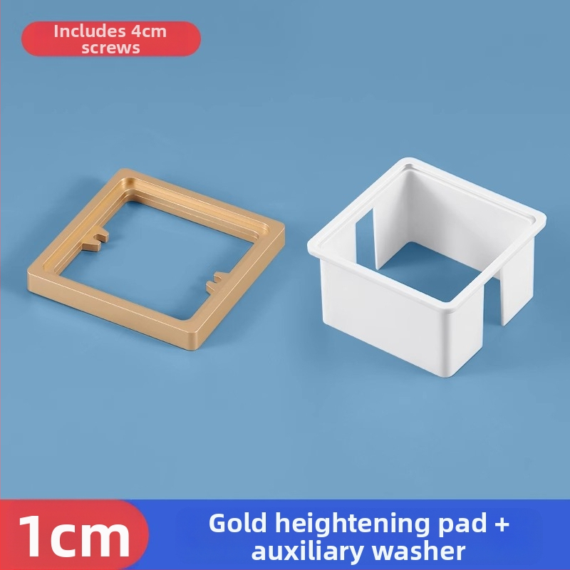 Тип 86 вградена квадратна електрическа кутия с повдигащ пръстен и уплътнител за кутия без дъно, съвместима с панел за превключване.