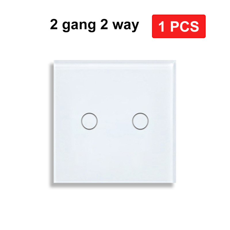 Europos standarto 86/157 dvigubo valdymo jungiklis ir lizdas, apvali grūdinto stiklo panelis, 16A, 100–240V