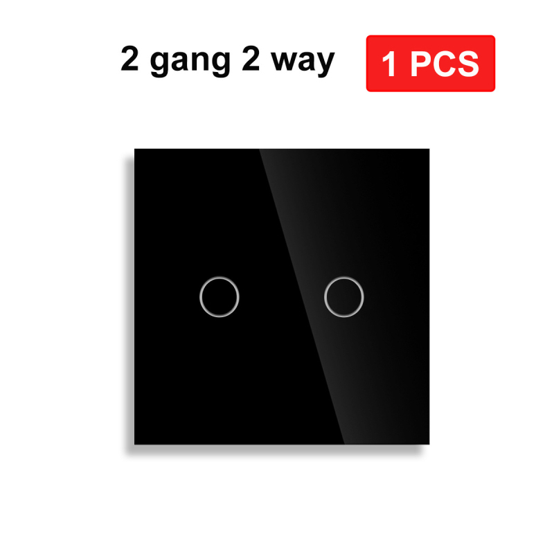 Europos standarto 86/157 dvigubo valdymo jungiklis ir lizdas, apvali grūdinto stiklo panelis, 16A, 100–240V