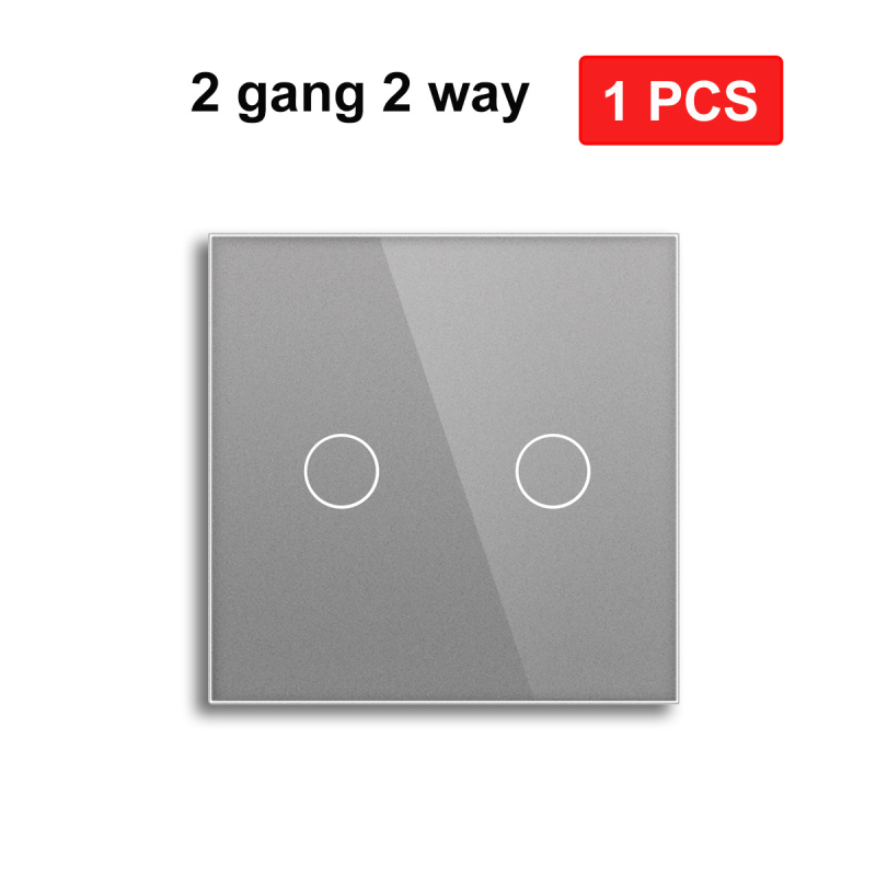 Europos standarto 86/157 dvigubo valdymo jungiklis ir lizdas, apvali grūdinto stiklo panelis, 16A, 100–240V