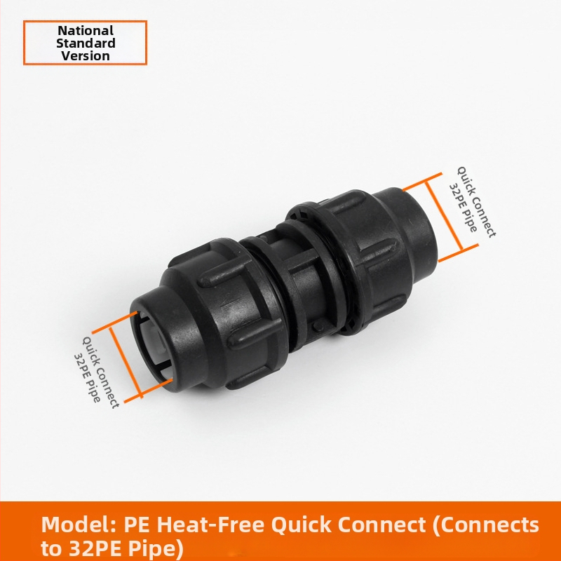 Φιτίνγκ για σωληνες PE με γρήγορη σύνδεση, Τ-σωληνας, γωνία, ένωση και βαλβίδα; υλικό PE; πάχος τοιχώματος 3.0 mm; τάξη 80