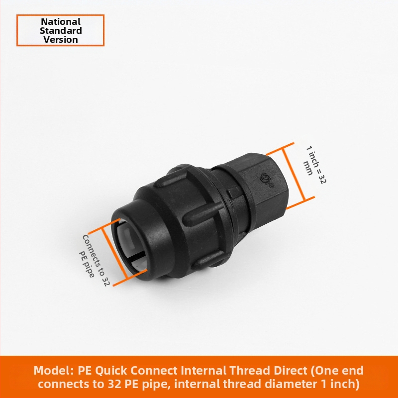 Φιτίνγκ για σωληνες PE με γρήγορη σύνδεση, Τ-σωληνας, γωνία, ένωση και βαλβίδα; υλικό PE; πάχος τοιχώματος 3.0 mm; τάξη 80