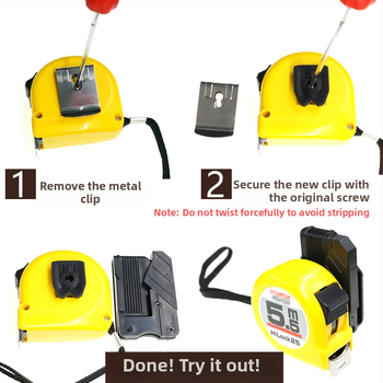 Μεζούρα με κλιπ ζώνης και γρήγορο κούμπωμα, ατσάλινη ταινία