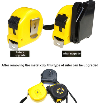 Μεζούρα με κλιπ ζώνης και γρήγορο κούμπωμα, ατσάλινη ταινία
