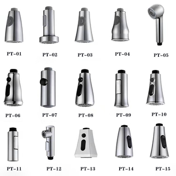 Goldsmiths Κουζινική αποσπώμενη κεφαλή βρύσης με ψεκασμό, ABS, στρογγυλό ακροφύσιο, αυτόματη ροή νερού, στυλ Νέο Κινέζικο Στυλ