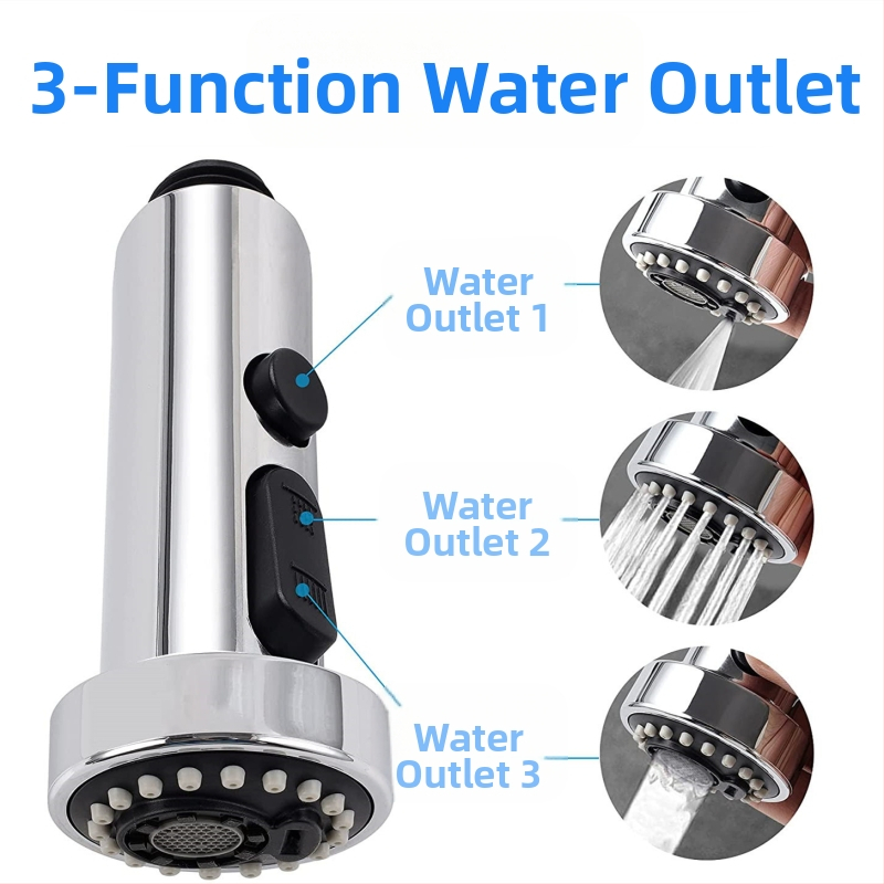 Goldsmiths Kuchynská výsuvná sprchová hlava, ABS, kruhový tvar, automatická vodná funkcia, nový čínsky štýl
