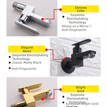 Βρύση τοίχου για νιπτήρα mop, κρύο νερό, σώμα από χαλκό, κεραμικός πυρήνας βαλβίνας, μοντέλο DL008