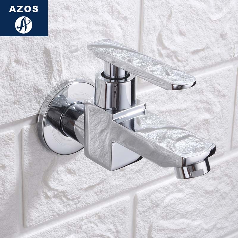 Βρύση τοίχου για νιπτήρα mop, κρύο νερό, σώμα από χαλκό, κεραμικός πυρήνας βαλβίνας, μοντέλο DL008