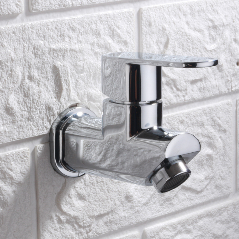 Βρύση τοίχου για νιπτήρα mop, κρύο νερό, σώμα από χαλκό, κεραμικός πυρήνας βαλβίνας, μοντέλο DL008