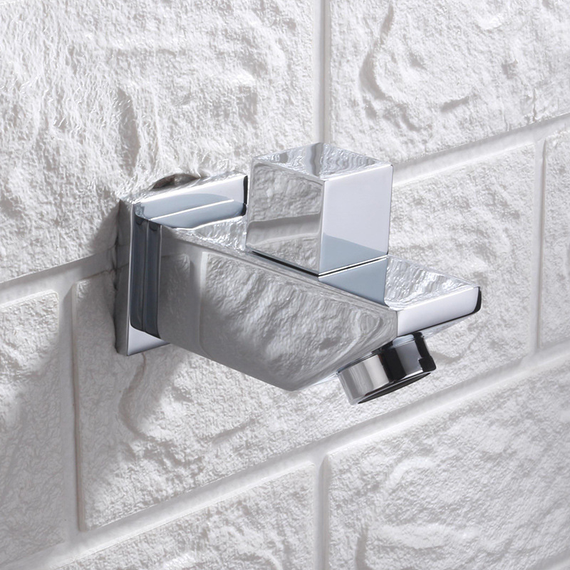 Βρύση τοίχου για νιπτήρα mop, κρύο νερό, σώμα από χαλκό, κεραμικός πυρήνας βαλβίνας, μοντέλο DL008