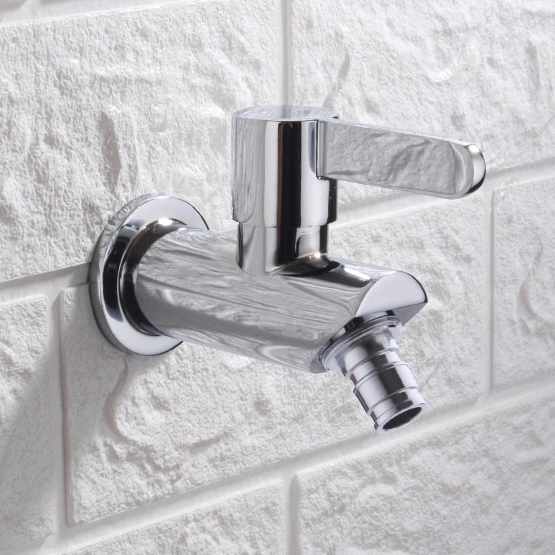 Βρύση τοίχου για νιπτήρα mop, κρύο νερό, σώμα από χαλκό, κεραμικός πυρήνας βαλβίνας, μοντέλο DL008