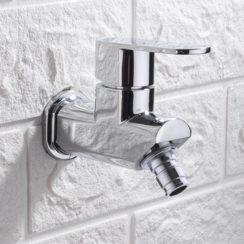 Βρύση τοίχου για νιπτήρα mop, κρύο νερό, σώμα από χαλκό, κεραμικός πυρήνας βαλβίνας, μοντέλο DL008