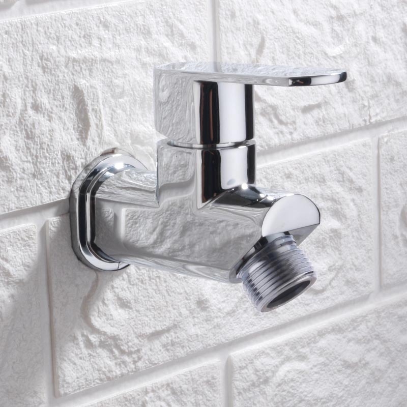 Βρύση τοίχου για νιπτήρα mop, κρύο νερό, σώμα από χαλκό, κεραμικός πυρήνας βαλβίνας, μοντέλο DL008