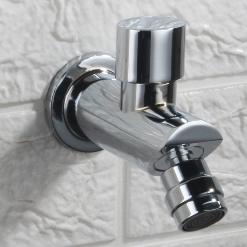 Βρύση τοίχου για νιπτήρα mop, κρύο νερό, σώμα από χαλκό, κεραμικός πυρήνας βαλβίνας, μοντέλο DL008