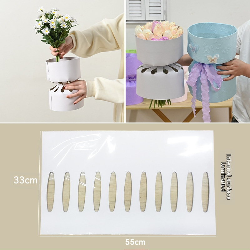 Kartoninės gėlių puokštės formavimo plokštės, išpjautos matricos pagalba, 10 lapų pakuotėje