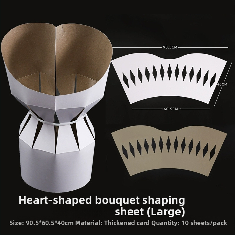 Kartoninės gėlių puokštės formavimo plokštės, išpjautos matricos pagalba, 10 lapų pakuotėje