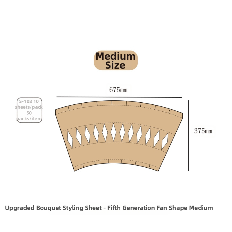 Kartoninės gėlių puokštės formavimo plokštės, išpjautos matricos pagalba, 10 lapų pakuotėje