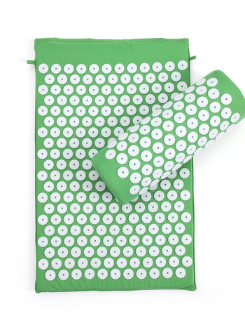 Комплект от 3 части: акупресия мат и йога мат - материали: PP, пяна, чист памук