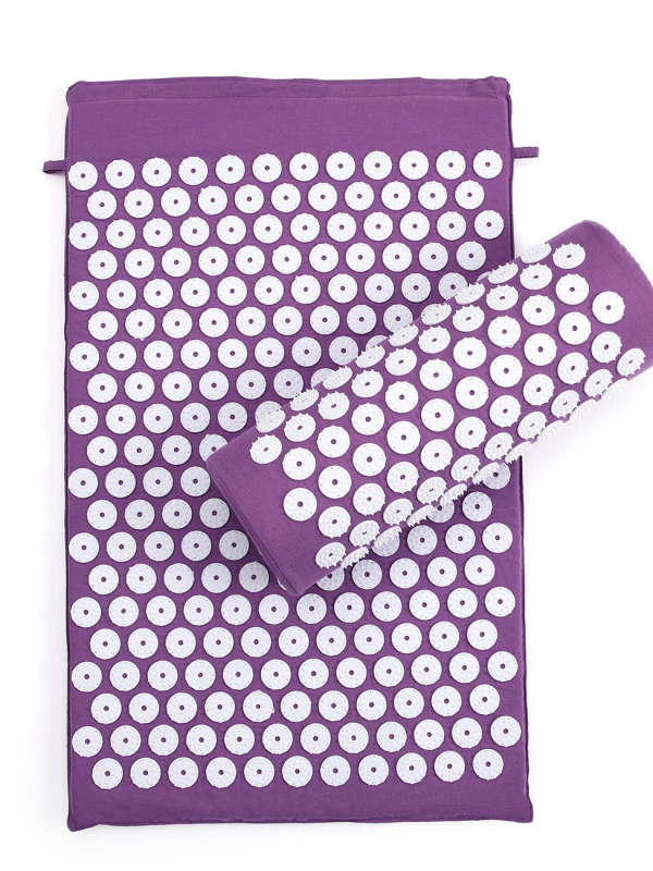 Комплект от 3 части: акупресия мат и йога мат - материали: PP, пяна, чист памук