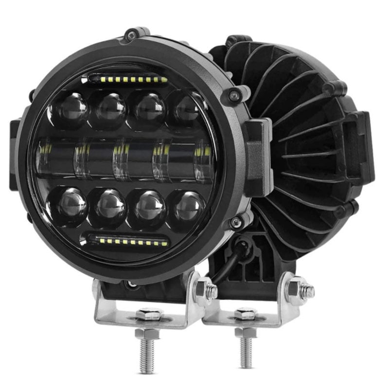 LED фар за шофиране за офроуд превозни средства, 69W, 12–24V, 6900LM, 50000ч, корпус от алуминиева сплав