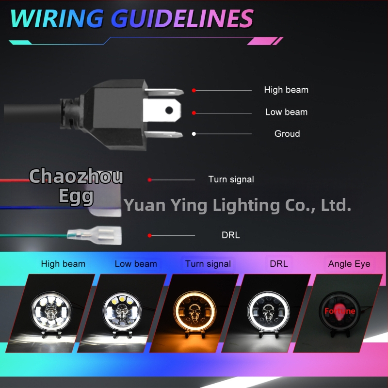 Wrangler фара за мотоциклет - авиационен алуминий, LED, рефлекторна чашка