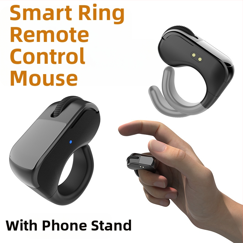 Безжичен пръстен Bluetooth дистанционно за телефон – Selfie, превъртане на страници, харесвания и коментари; 2.4G/BT, обхват 10 м, Type-C, ABS, модел D06, за Android, Apple, Microsoft