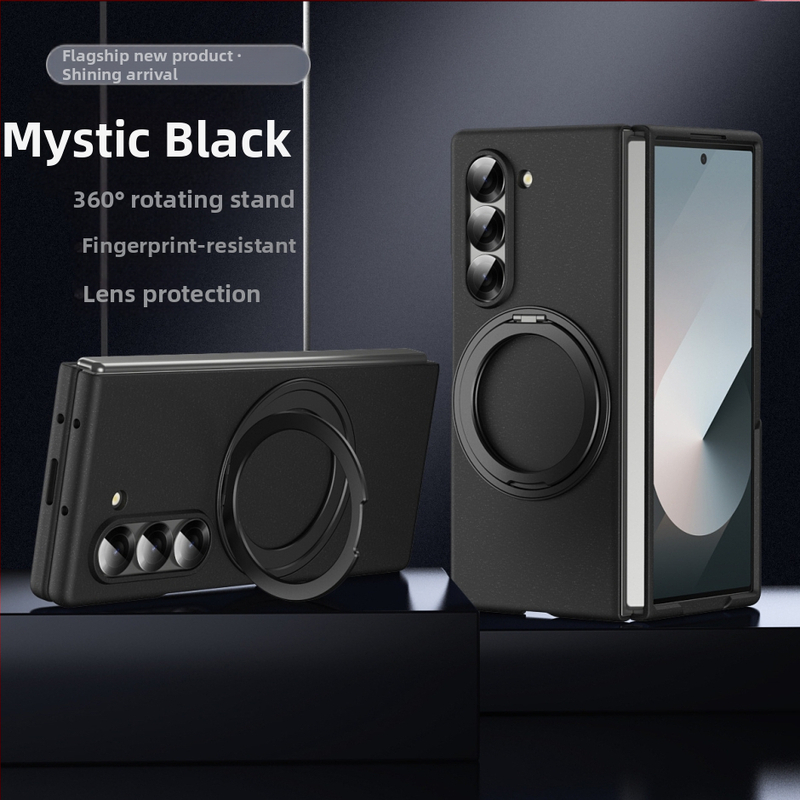 Obal Samsung zFold6 s otočnou podporou a magnetickým obalom – PC materiál, povrch horúcou tlačou, odvádzanie tepla, odolnosť voči opotrebeniu, proti otlačkom prstov