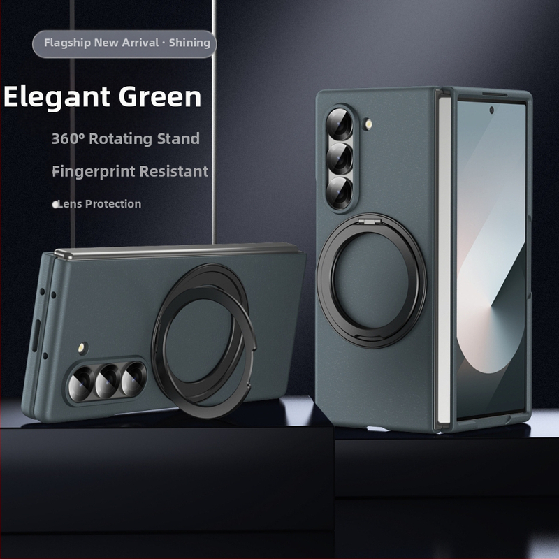 Obal Samsung zFold6 s otočnou podporou a magnetickým obalom – PC materiál, povrch horúcou tlačou, odvádzanie tepla, odolnosť voči opotrebeniu, proti otlačkom prstov