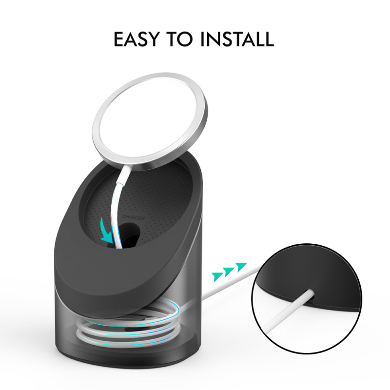 AhaStyle MagSafe asztali tartó iPhone 12–16-hoz, alumínium ötvözet, PT134