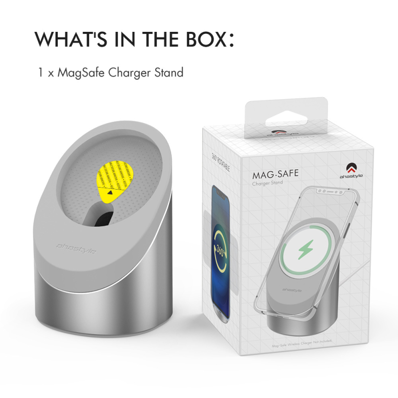 AhaStyle MagSafe asztali tartó iPhone 12–16-hoz, alumínium ötvözet, PT134