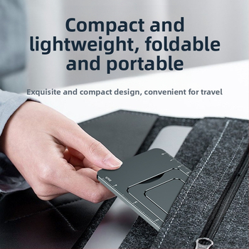 MK Десктоп поставка за телефон — ултра тънка, сгъваема алуминиева сплав, нехлъзгаща се, компактна