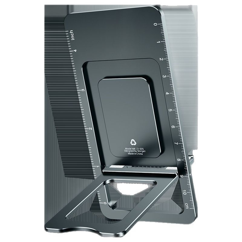 MK Десктоп поставка за телефон — ултра тънка, сгъваема алуминиева сплав, нехлъзгаща се, компактна