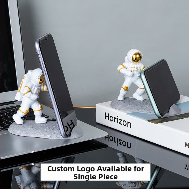 Stolē telefona statīvs ar astronautu Kung-Fu — minimalistisks gaišs luksusa dizains, plastmasa, pielāgojams