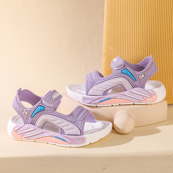 Παιδικά σανδάλια παραλίας με cartoon σχέδιο, PVC άνω μέρος και σόλα, Velcro κούμπωμα, για παιδιά 1–12 ετών