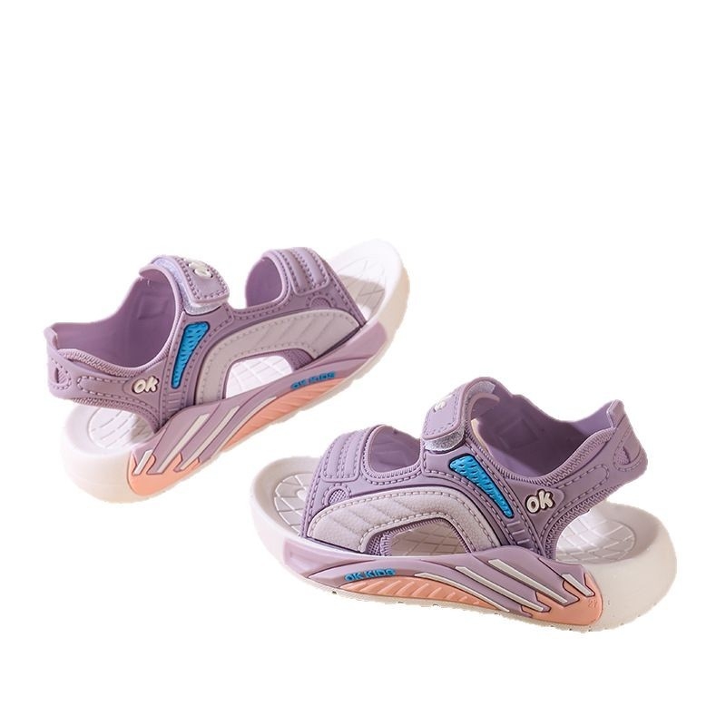 Cartoon mintájú gyerek strandpapucs, PVC felső és talp, Velcro-zárás, 1–12 éveseknek