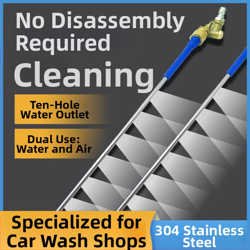 Trans portlīdzekļu ūdens tvertnes tīrīšanas pistole - bez demontāžas, dubults lietojums ūdens un gāze, nerūsējošā tērauda galva un rokturis, augsts spiediens, izsmidzināšanas attālums 3 m