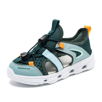 Παιδικά αθλητικά παπούτσια για τρέξιμο, unisex, αναπνεύσιμο επάνω PU+δίχτυ, ελαφριά, αντιολισθητική σόλα MD, κλείσιμο με περιστρεφόμενο κουμπί, σχέδιο ριγές