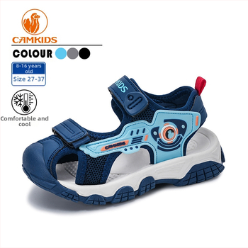 CAMKiDS παιδικά σανδάλια για αγόρια με κλειστό δάχτυλο, καλοκαίρι 2025, αντιολισθητική μαλακή σόλα MD, για παιδιά 4–6 ετών